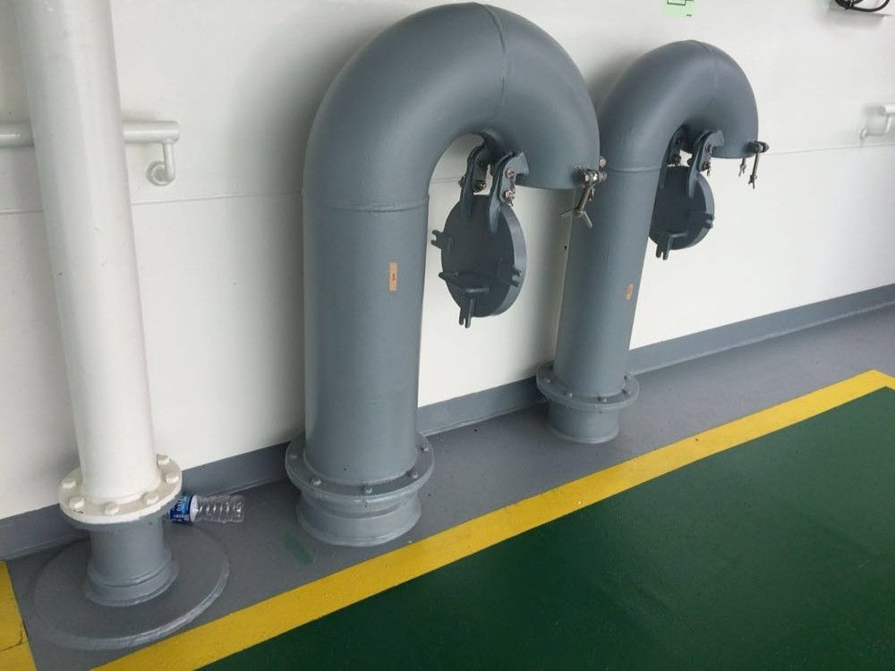 Completed marine HVAC work on deck