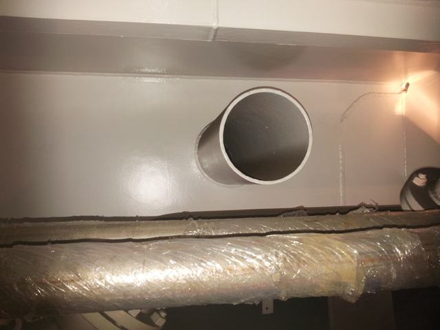 PT. Winner HVAC Services HVAC-R project photograph 043 — marine duct fabrication and installation