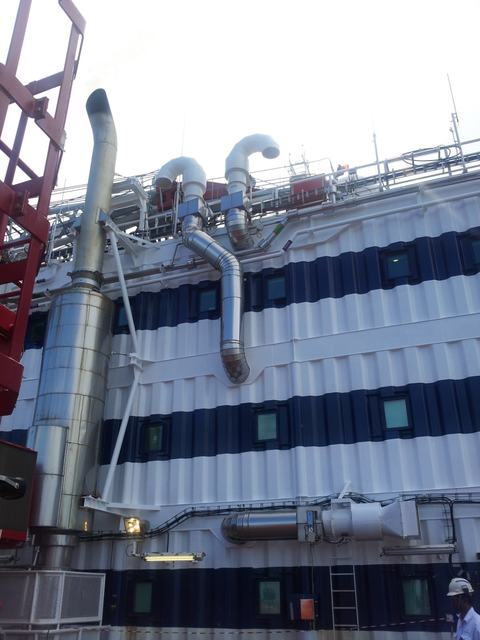PT. Winner HVAC Services HVAC-R project photograph 066 — marine duct fabrication and installation